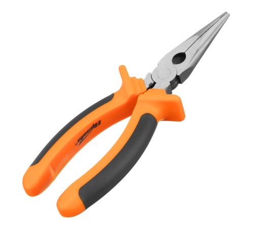 Длинногубцы прямые Comfort, 180 мм, шлифованные, двухкомпонентные рукоятки Sparta