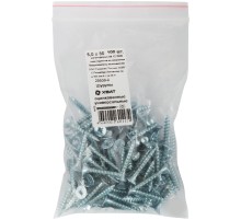 Шурупы оцинкованные, универсальные 5 х 30 100 шт Фасовка