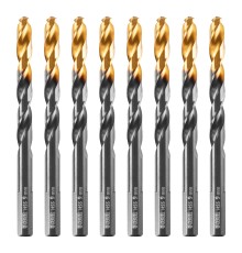 Сверло по металлу, 9 мм, HSS-Tin, Golden Tip, 8 шт. Denzel Сверло по металлу, 9 мм, HSS-Tin, Golden Tip, 8 шт. Denzel