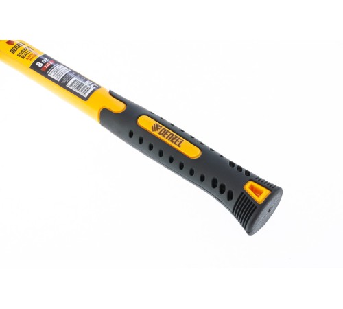 Киянка резиновая, 8 oz, черная резина, фибергласовая рукоятка// Denzel