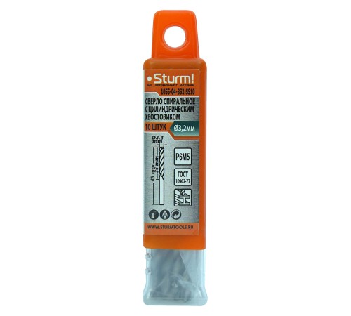 Сверло по металлу Sturm! 1055-04-3S2-SS10 Сверло по металлу Sturm! 1055-04-3S2-SS10