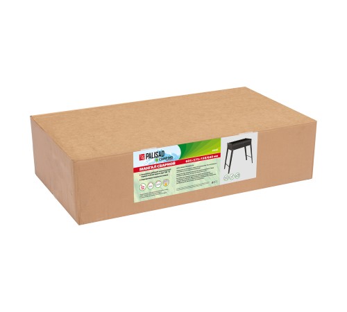 Мангал сварной, 605 х 375 х 138/640 мм, сталь 2 мм, Camping Palisad