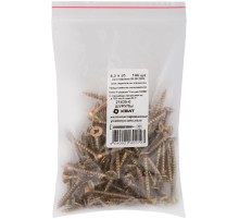 Шурупы желтопассированные, универсальные 4,5 х 35 100 шт Фасовка