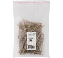 Шурупы желтопассированные, универсальные 4,5 х 60 100 шт Фасовка