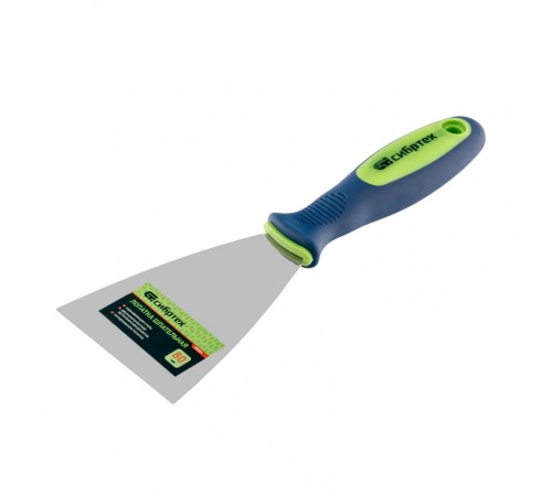 Шпательная лопатка из нержавеющей стали, 80 мм, двухкомпонентная ручка Сибртех