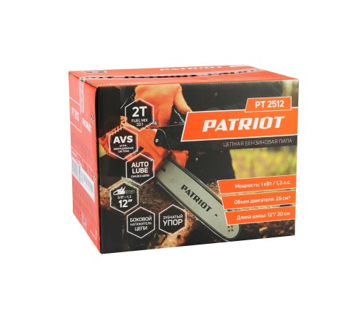Пила цепная бензиновая PATRIOT PT 2512 Пила цепная бензиновая PATRIOT PT 2512