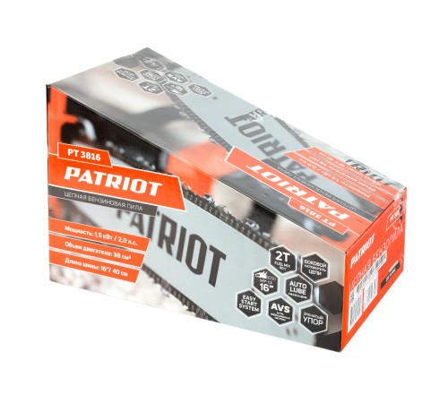 Пила цепная бензиновая PATRIOT PT 3816 Пила цепная бензиновая PATRIOT PT 3816