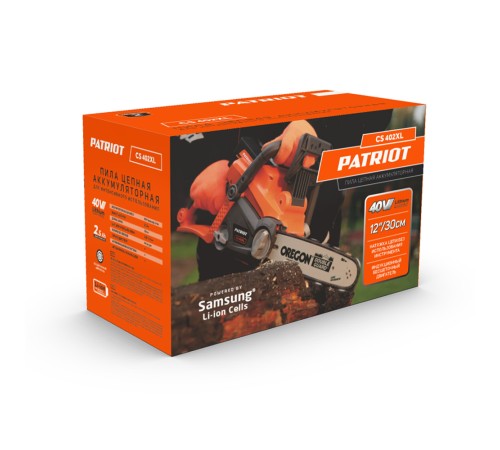 Пила цепная аккумуляторная PATRIOT СS 402 XL Пила цепная аккумуляторная PATRIOT СS 402 XL