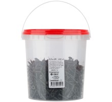 Саморезы черные по гипроку к дереву 3,5 х 25 (фасовка Ведро 1000 шт)