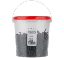 Саморезы черные по гипроку к дереву 3,5 х 41 (фасовка Ведро 500 шт)