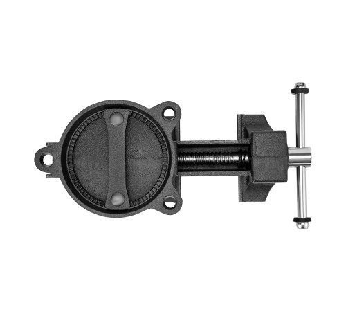 Тиски слесарные BVH-150, 150 мм, поворотные, стальная направляющая, с наковальней //Denzel