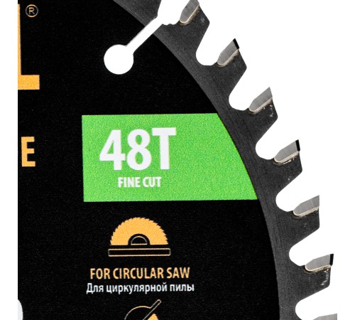 Пильный диск по ламинату ф190 х 30 мм, 48 зубьев Denzel
