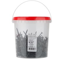 Саморезы черные по гипроку к дереву 3,8 х 65 (фасовка Ведро 250 шт)