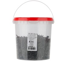 Саморезы черные по гипроку к металлу 3,5 х 25 (фасовка Ведро 1000 шт)