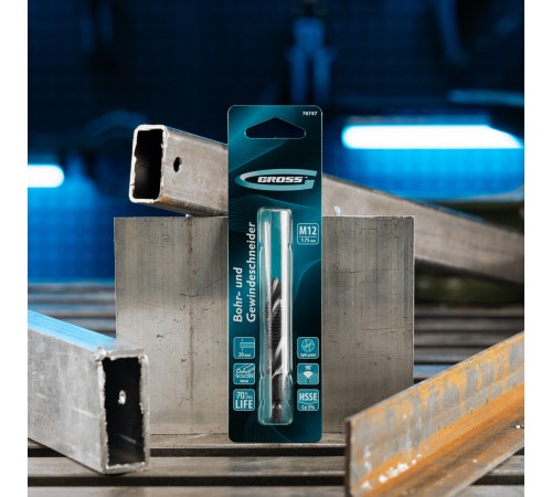 Сверло-метчик М12 х 1,75 мм, Co5%// Gross