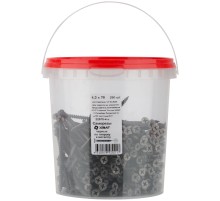 Саморезы черные по гипроку к металлу 4,2 х 70 (фасовка Ведро 250 шт)