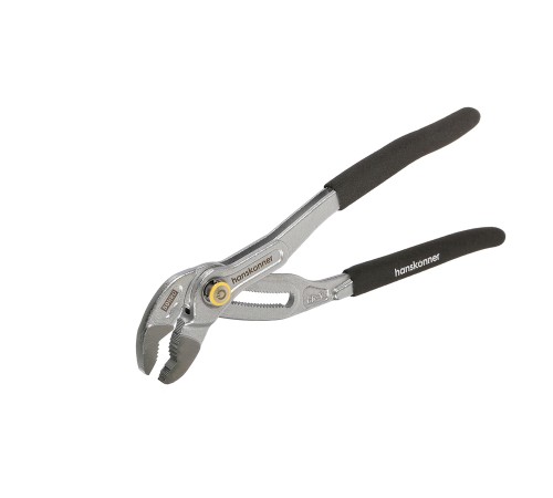 Клещи переставные 250мм, CrV, кнопочный шарнир, зев 50мм, hanskonner