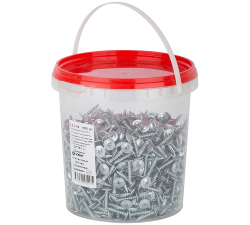 Саморезы для листовых пластин, остроконечные 4,2 х 19 (фасовка Ведро 1000 шт)