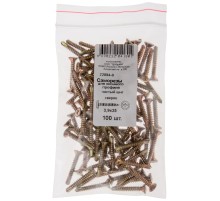 Саморез для оконного профиля частый шаг резьбы, наконечник сверло №2 3.9х25 100 шт. Фасовка