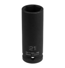 Головка ударная удлиненная шестигранная, 21 мм, 1/2, CrMo Stels