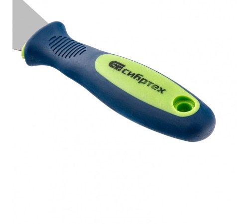 Шпательная лопатка из нержавеющей стали, 80 мм, двухкомпонентная ручка Сибртех