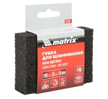 Губка для шлифования, 100 х 70 х 25 мм, мягкая, P 40 Matrix