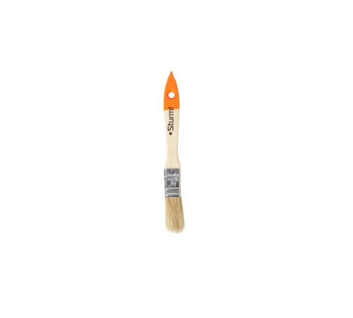 Кисть плоская "Практик" 3/4" (20мм), натуральная щетина, деревянная ручка, Sturm  PROMO