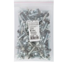 Шурупы кровельные оцинк. некрашеные, со сверлом М5,5 х 38 100шт. Фасовка