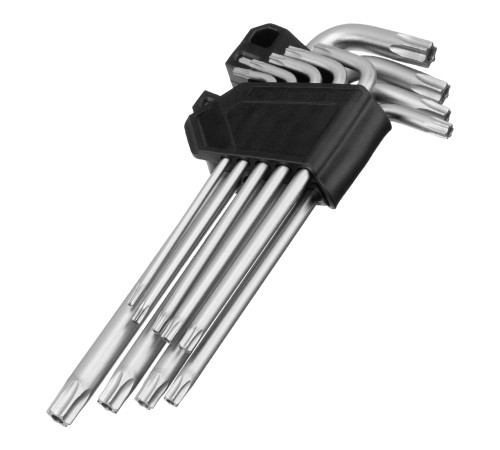 Набор ключей имбусовых Torx-Tempered, TT10-50, CrV, 9 шт., удлиненные Сибртех