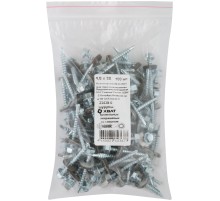 Шурупы кровельные некрашеные, со сверлом 4.8 х 38 100шт Фасовка