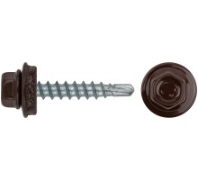 Шурупы кровельные со сверлом 4.8 х 28 коричневый, RAL 8017 250 шт. (фасовка)