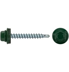 Шурупы кровельные со сверлом 4.8 х 38 зеленый RAL 6002 (фасовка 250 шт.)
