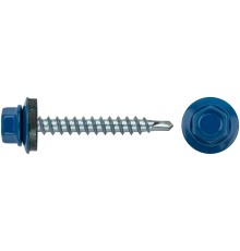 Шурупы кровельные со сверлом 4.8 х 38 синий 100шт , RAL 5005 Фасовка