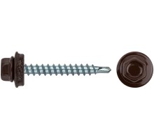 Шурупы кровельные со сверлом 4.8 х 38 коричневый, RAL 8017 250 шт. (фасовка)