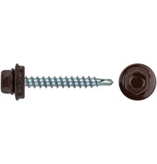 Шурупы кровельные со сверлом 4.8 х 38 коричневый, RAL 8017 250 шт. (фасовка)