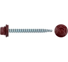 Шурупы кровельные со сверлом 4.8 х 50 красный, RAL 3011 250 шт. (фасовка) Шурупы кровельные со сверлом 4.8 х 50 красный, RAL 3011 250 шт. (фасовка)