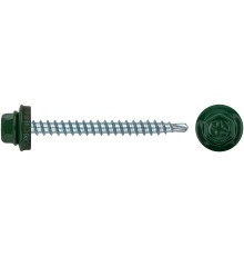 Шурупы кровельные со сверлом 4.8 х 50 зеленый, RAL 6002 250 шт. (фасовка)