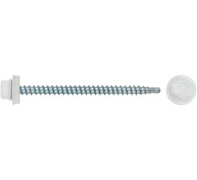 Шурупы кровельные со сверлом 4.8 х 70  100шт , белый RAL 9003 (фасовка) Шурупы кровельные со сверлом 4.8 х 70  100шт , белый RAL 9003 (фасовка)