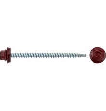 Шурупы кровельные со сверлом 4.8 х 70  100шт , красный RAL 3003 Фасовка