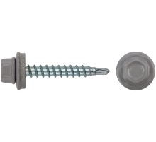 Шурупы кровельные со сверлом 4.8 х 32, серый RAL-7004 (фасовка 250шт)