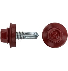 Шурупы кровельные со сверлом 5,5 х 19, красный RAL-3011 100шт. Фасовка
