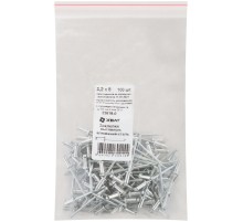 Заклепки вытяжные комбинированные, алюминий-сталь 3,2 х 8 100шт Фасовка