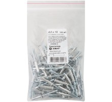 Заклепки вытяжные комбинированные, алюминий-сталь 4,0 х 18 100шт Фасовка