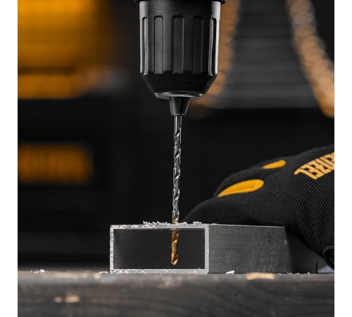 Сверло спиральное по металлу 4 х 119 мм, Р6М5, Golden Tip, удлиненное Denzel