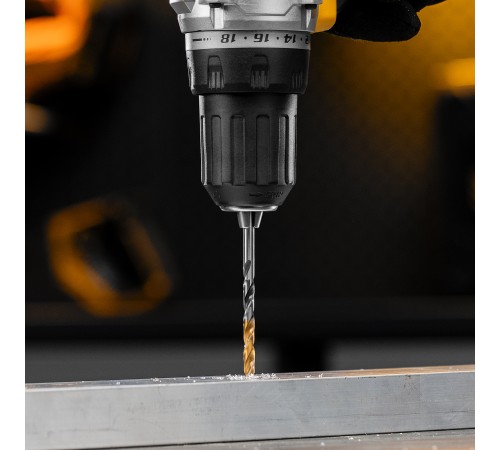 Сверло спиральное по металлу 5 x 86мм, Р6М5, Golden Tip, многогранная заточка Denzel