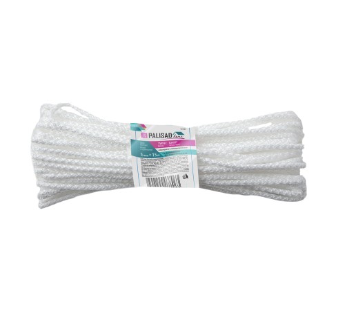 Шнур бельевой полипропиленовый с сердечником, 5 мм, L 15 м, белый, Home Palisad