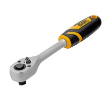 Ключ-трещотка 1/2", 90 зубьев, с быстрым сбросом, CrV Denzel
