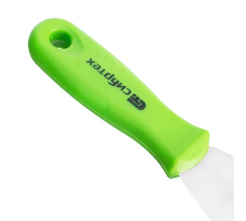 Шпательная лопатка из нержавеющей стали, 60 мм, пластмассовая ручка Сибртех