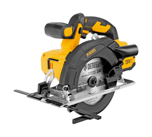 Пила циркулярная аккумуляторная CCSH-20-165, 165 мм, Li-Ion, 20 В// Denzel