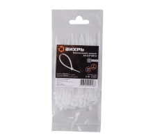 Хомуты нейлоновые (стяжки) белые 100 шт. Вихрь 2,5*100 Б